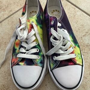 Colorful Tie-Dye Sneakers with White Laces